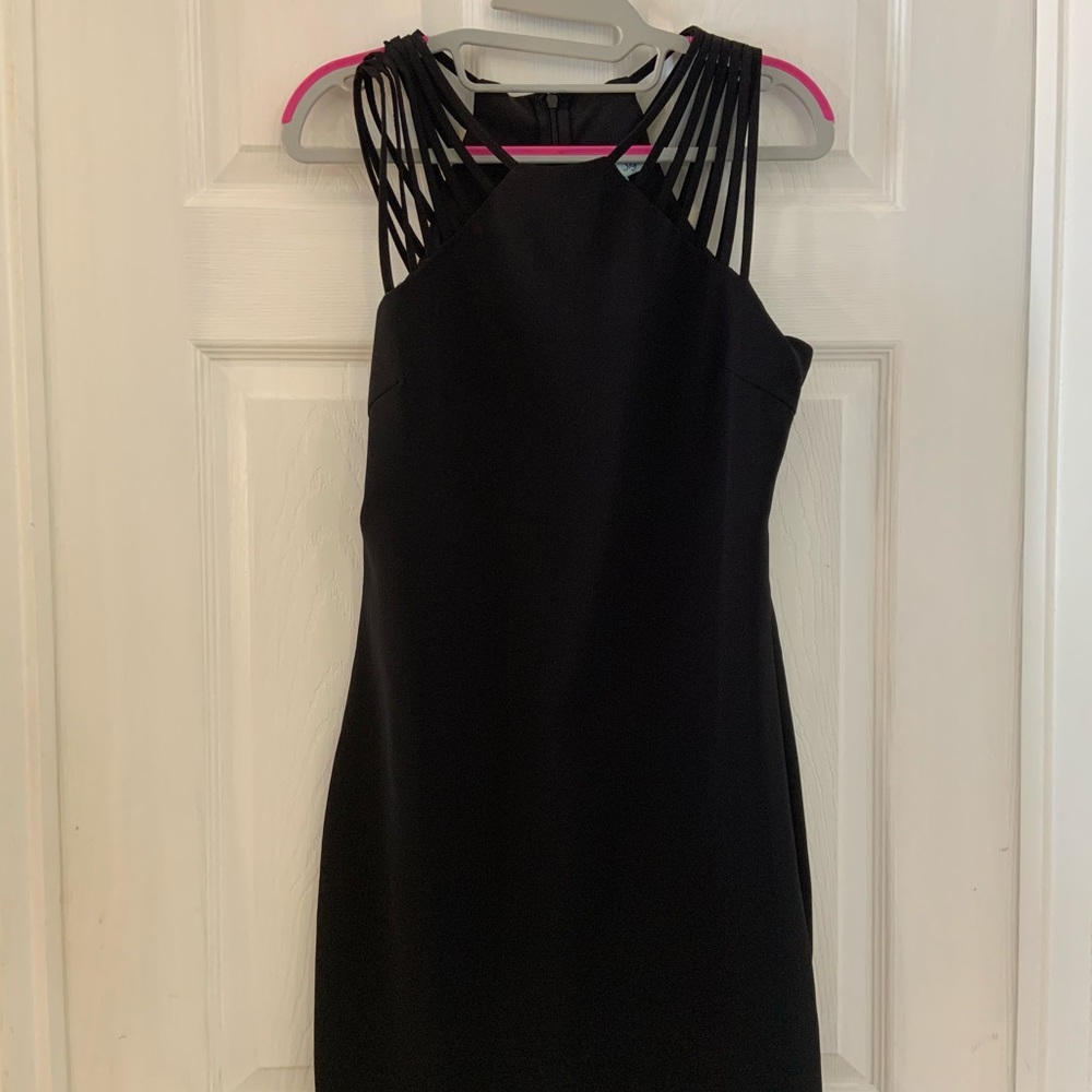 Black bodycon mini dress S